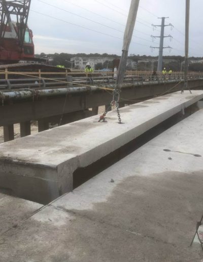 Underwater concrete and metal cutting to foundation for selective demolition.