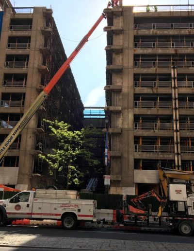 Robotic hammering machine used as concrete breaker.
