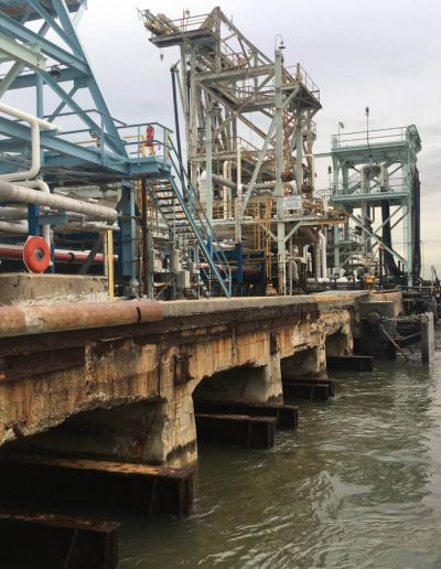 Marine pier selective demolition project.