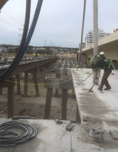 Underwater concrete and metal cutting to foundation for selective demolition.