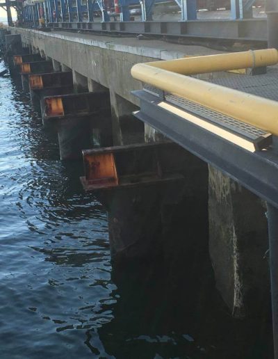 Marine pier selective demolition project.