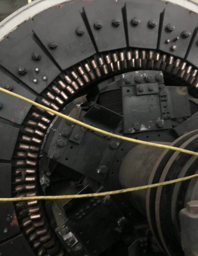 A mercury generator part of selective demolition metal cutting project.