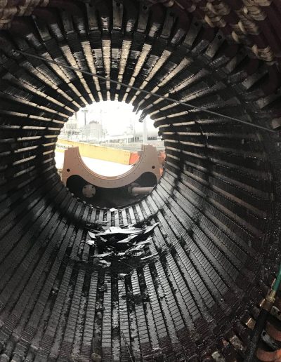 Power plant selective demolition metal cutting project.