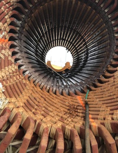 Power plant selective demolition metal cutting project.