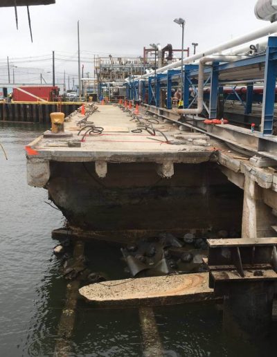 Marine pier selective demolition project.