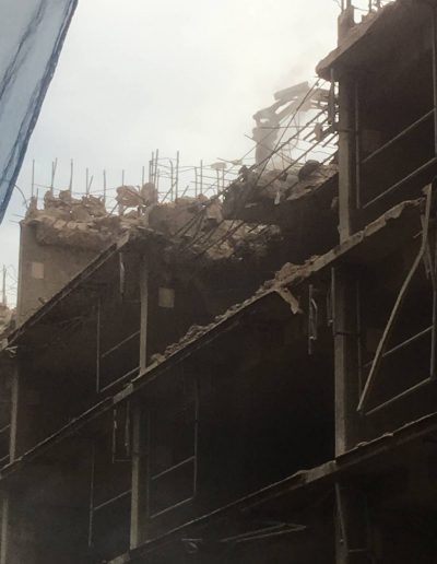 Robotic hammering machine used as concrete breaker.