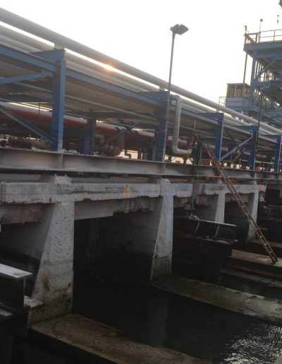 Marine pier selective demolition project.