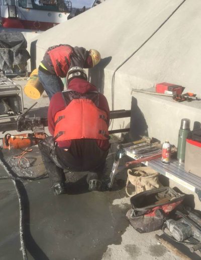 Wire sawing selective bridge demolition project.