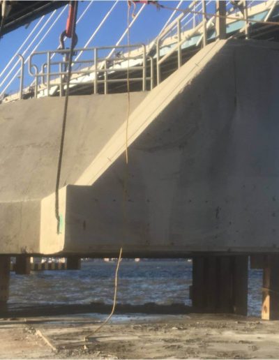 Wire sawing selective bridge demolition project.