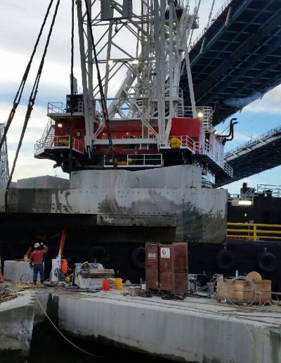 Wire sawing selective bridge demolition project.