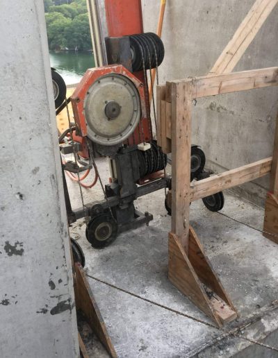 Concrete slab cutting project.