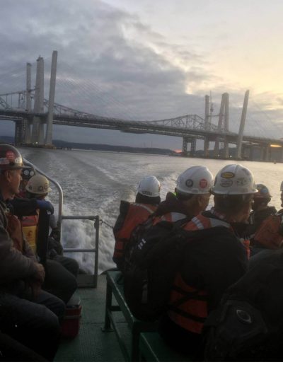 Wire sawing selective bridge demolition project.