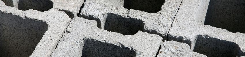 Blocks made of concrete.